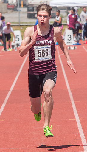 Frontenac's Cole Horsman will be bidding the first male Kingston Area competitor to win a medal in the 100 metres at OFSAA in 15 years — sportsgate.ca photo