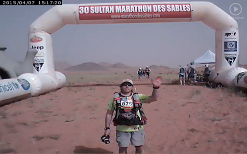 Kingston's Martin Mack completes the third stage of the Marathon des Sables, a 250-kilometre footrace across the Sahara Desert