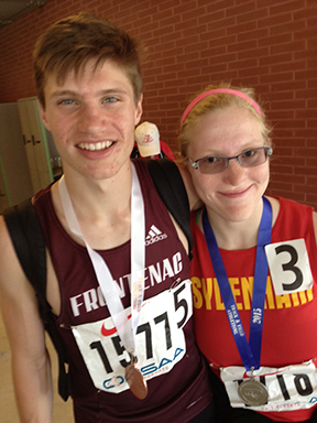 Cole Horsman of Frontenac and Shirley Hughes-Ryan of Sydenham were the Kingston Area medalists on the final day of the OFSAA track and field championships